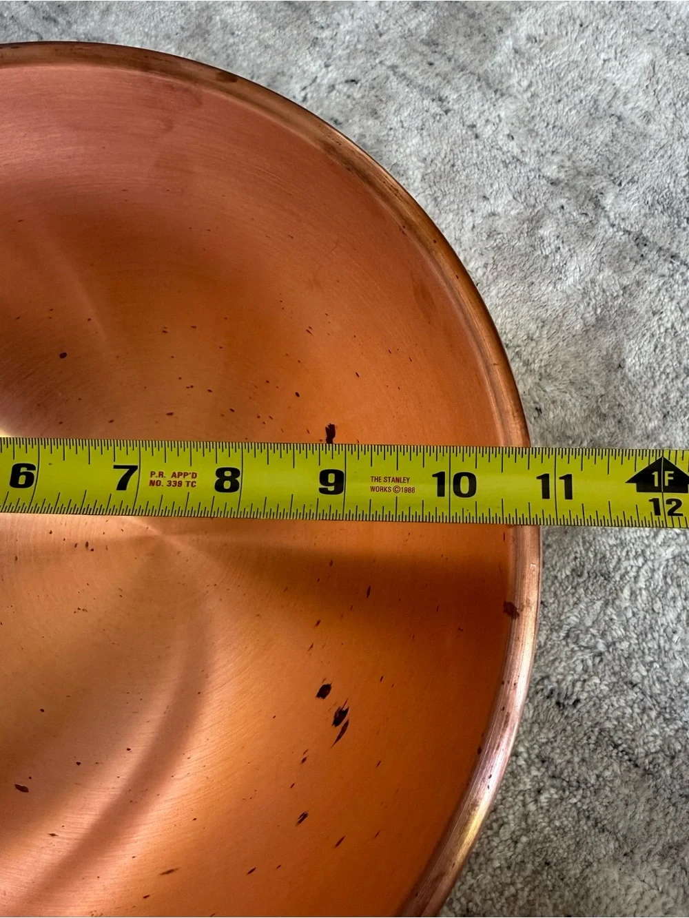 VTG Williams Sonoma Mauviel Copper Beating Mixing Bowl with Loop Handle 10.5”
